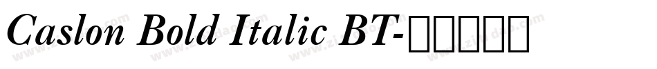 Caslon Bold Italic BT字体转换